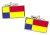 Košice Region (Slovakia) Flag Cufflinks in Chrome Box