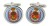 Kristiansand (Norway) Cufflinks in Chrome Box