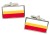 Lesser Poland Młopolskie Flag Cufflinks in Chrome Box
