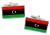 Libya Flag Cufflinks in Chrome Box