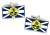 Lord Howe Island Flag Cufflinks in Chrome Box