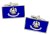 Louisiana USA Flag Cufflinks in Chrome Box