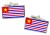 Louisiana 1861-1912 USA Flag Cufflinks in Chrome Box