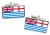 Lower Murray River, Australia Flag Cufflinks in Chrome Box