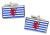 Luxembourg (Belgium) Flag Cufflinks in Chrome Box