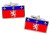 Lyon (France) Flag Cufflinks in Chrome Box