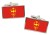 Maikop (Russia) Flag Cufflinks in Chrome Box