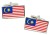 Malaysia Flag Cufflinks in Chrome Box