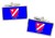 Molise (Italy) Flag Cufflinks in Chrome Box