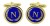 Monogram of Napoleon (France) Cufflinks in Chrome Box