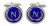 Monogram of Napoleon (France) Cufflinks in Chrome Box