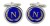 Monogram of Napoleon (France) Cufflinks in Chrome Box