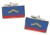 Murmansk Oblast (Russia) Flag Cufflinks in Chrome Box
