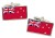 New Zealand Red Ensign Flag Cufflinks in Chrome Box