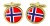 Norway Cufflinks in Chrome Box