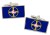 Omaha NE (USA) Flag Cufflinks in Chrome Box