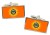 Orange County CA (USA) Flag Cufflinks in Chrome Box