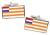 Orange Free State (South Africa) Flag Cufflinks in Chrome Box