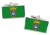 Pamplona (Spain) Flag Cufflinks in Chrome Box