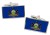 Pennsylvania USA Flag Cufflinks in Chrome Box