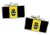 Pittsburgh PA (USA) Flag Cufflinks in Chrome Box