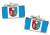 Podkarpackie (Poland) Flag Cufflinks in Chrome Box