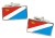Primorsky Krai (Russia) Flag Cufflinks in Chrome Box