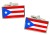 Puerto Rico Flag Cufflinks in Chrome Box