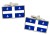Quebec Province (Canada) Flag Cufflinks in Chrome Box
