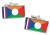 Réunion Flag Cufflinks in Chrome Box