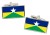 Rondônia (Brazil) Flag Cufflinks in Chrome Box
