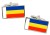 Rostov Oblast (Russia) Flag Cufflinks in Chrome Box