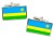 Rwanda Flag Cufflinks in Chrome Box