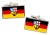Saarland (Germany) Flag Cufflinks in Chrome Box