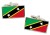 Saint Kitts and Nevis Flag Cufflinks in Chrome Box