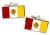 San Diego CA (USA) Flag Cufflinks in Chrome Box