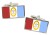 Santa Fe, Argentina Flag Cufflinks in Chrome Box
