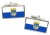 Santander (Spain) Flag Cufflinks in Chrome Box
