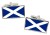 Scotland (Dark) Flag Cufflinks in Chrome Box