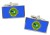 SICA Sistema de la Integracin Centroamericana Flag Cufflinks in Chrome Box