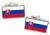 Slovakia Flag Cufflinks in Chrome Box