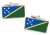 Solomon Islands Flag Cufflinks in Chrome Box