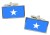 Somalia Flag Cufflinks in Chrome Box