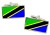 Tanzania Flag Cufflinks in Chrome Box