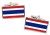 Thailand Flag Cufflinks in Chrome Box