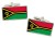 Vanuatu Flag Cufflinks in Chrome Box