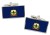Vermont USA Flag Cufflinks in Chrome Box