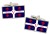 Vincennes IN (USA) Flag Cufflinks in Chrome Box