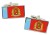 Vladimir Oblast (Russia) Flag Cufflinks in Chrome Box