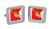 Vologda (Russia) Square Cufflinks in Chrome Box